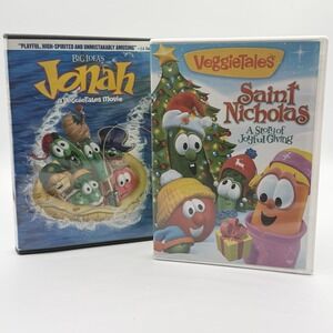 VeggieTales DVD Lot (2) – Jonah Movie, Saint Nicholas A Story of Joyful Giving